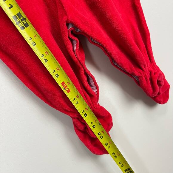 Vintage Carter's Red Velvet Footie 6 Months USA - Picture 6 of 8